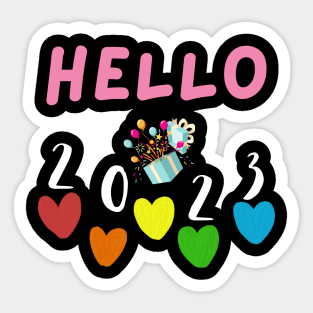 HELLO 2023,Happy New Year 2023 Sticker